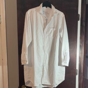 Frank & Eileen Mary Classic White Denim Shirtdress- XL- NWOT
